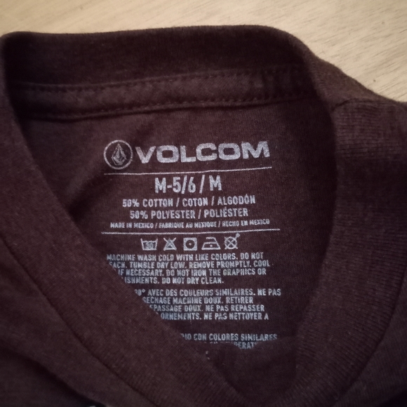 NWOT 5-6Y Volcom Maroon Graphic Tee - Picture 3 of 5